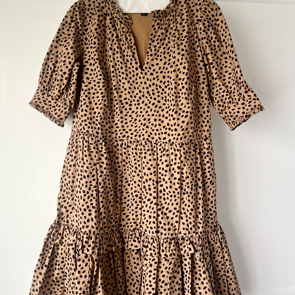 J Crew leopard print dress XXS